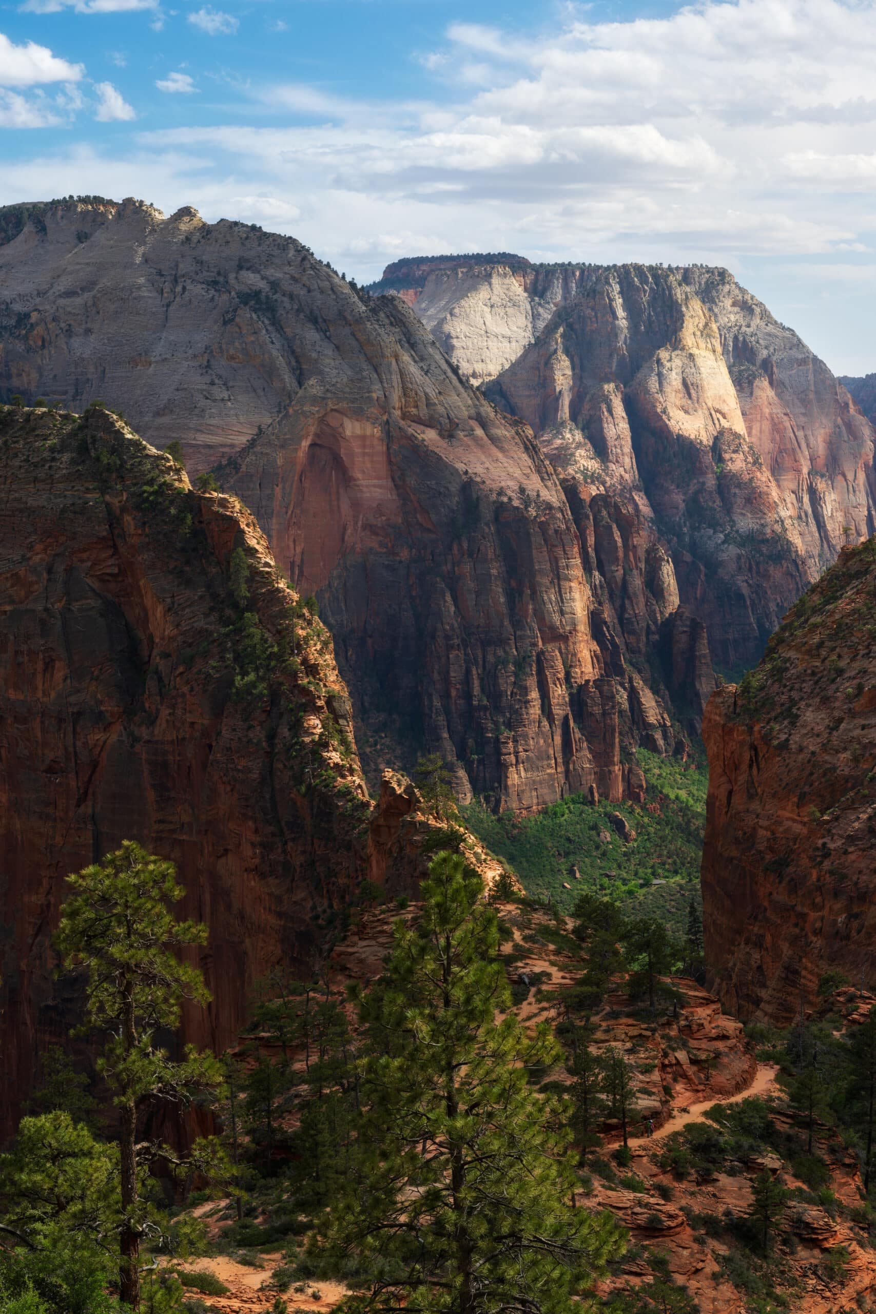 Angels Landing seen from the West Rim Trail in Zion